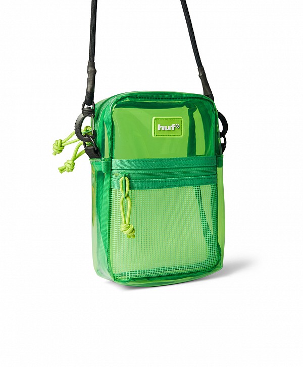 HUF MERCER TRANSPARENT SIDE BAG GREEN