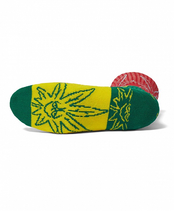 HUF GREEN BUDDY POP ART SOCKS MULTI