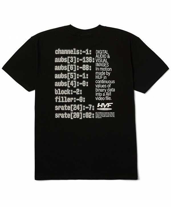 HUF H CAM TEE BLACK