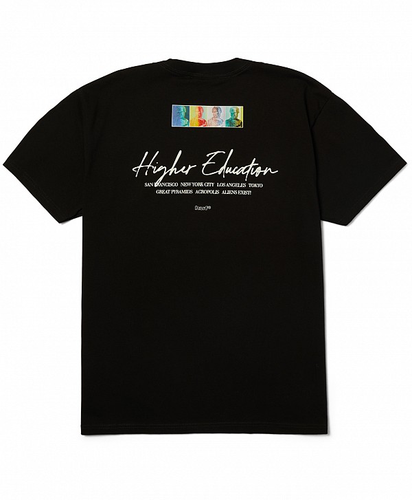 HUF HIGHER EDUCATION TEE BLACK