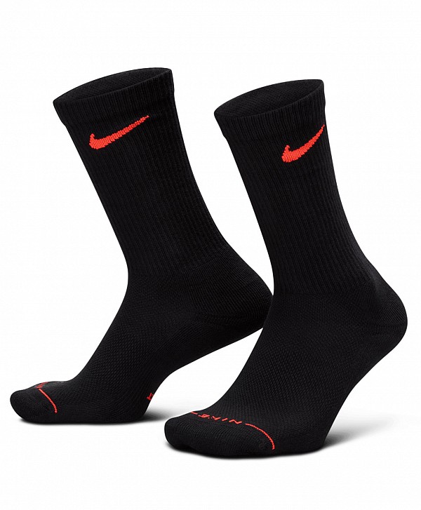 NIKE EVERYDAY ELEVATED CREW SOCKS 6-PACK BLACK/MULTI