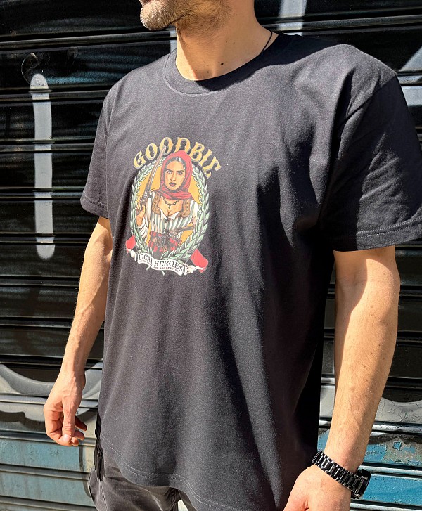 GOODBIE BOUBOU GUNS BLAZING TEE BLACK