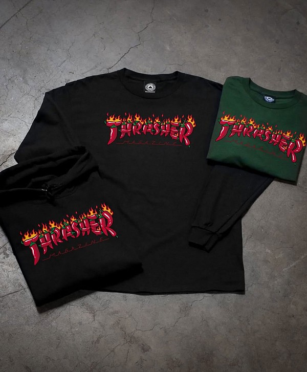 THRASHER FUEGO TEE BLACK