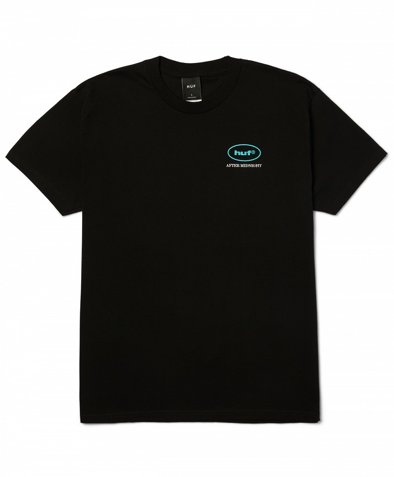 HUF AFTER MIDNIGHT TEE BLACK