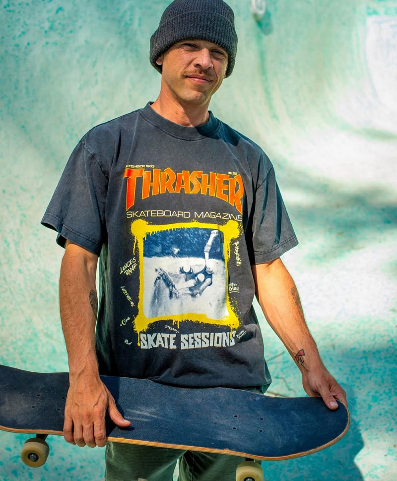 THRASHER DECEMBER 1983 VINTAGE TEE BLACK