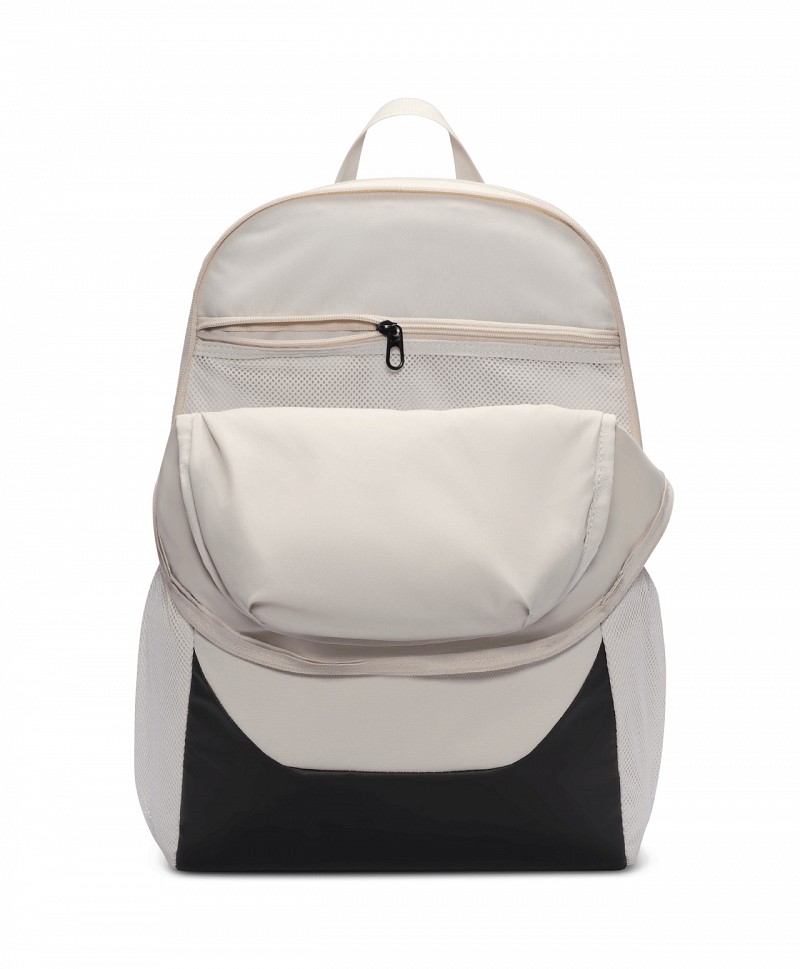 NIKE BRASILIA MEDIUM BACKPACK LIGHT BONE/BLACK