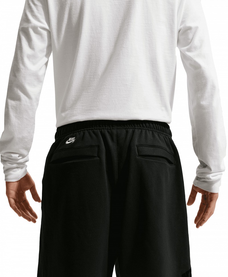 NIKE SB GRAPHIC FLEECE SHORTS BLACK/WHITE