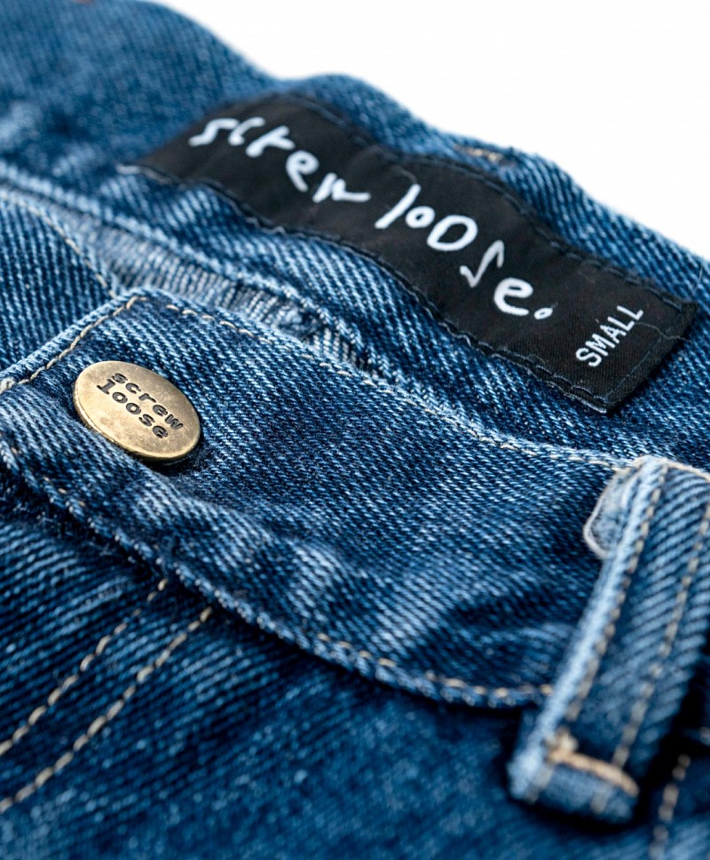 SCREW LOOSE BARREL SHORTS DENIM