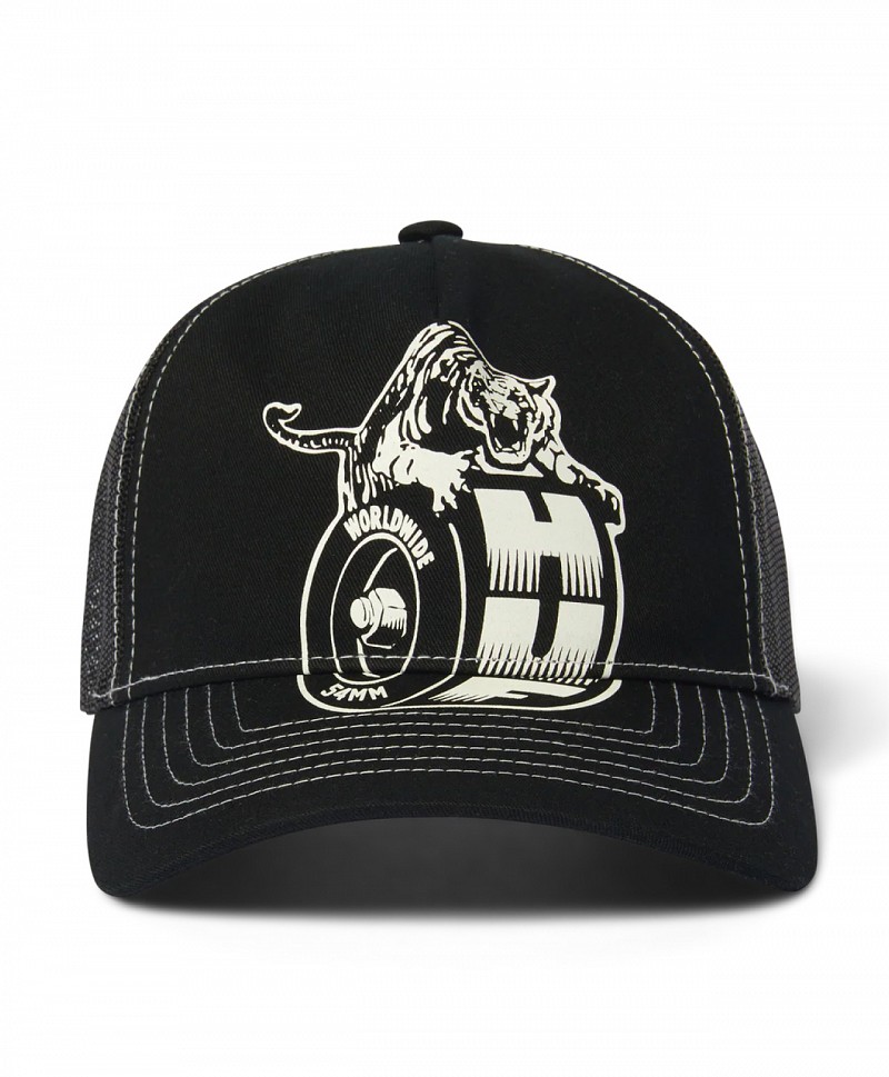 HUF URETHANE TRUCKER HAT BLACK