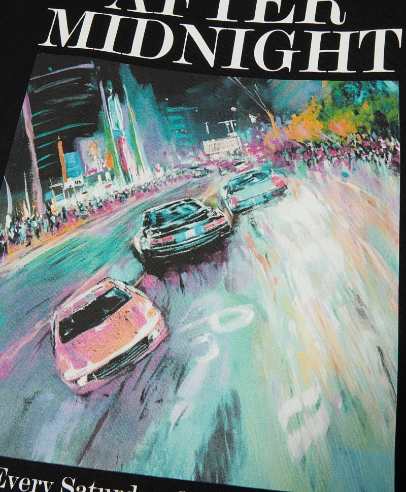 HUF AFTER MIDNIGHT TEE BLACK