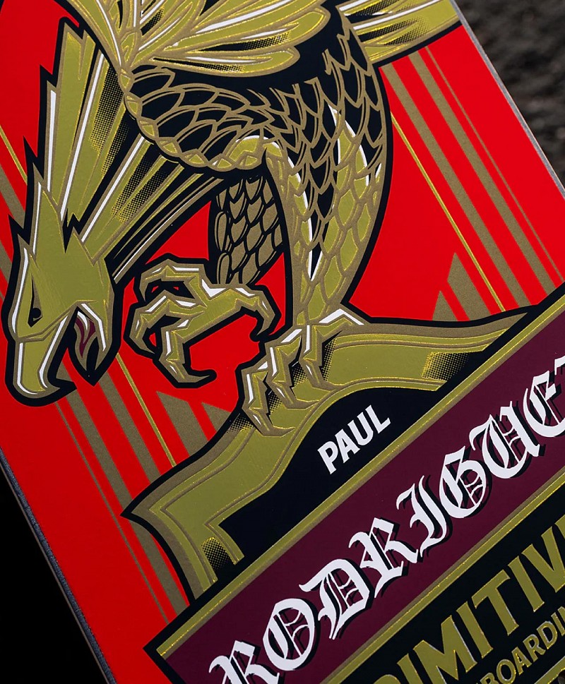 PRIMITIVE RODRIGUEZ ALL STAR EAGLE SKATE DECK 8.25 RED