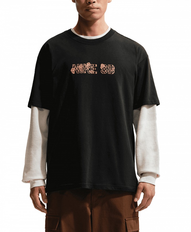 NIKE SB SKATE VARSITY TEE BLACK