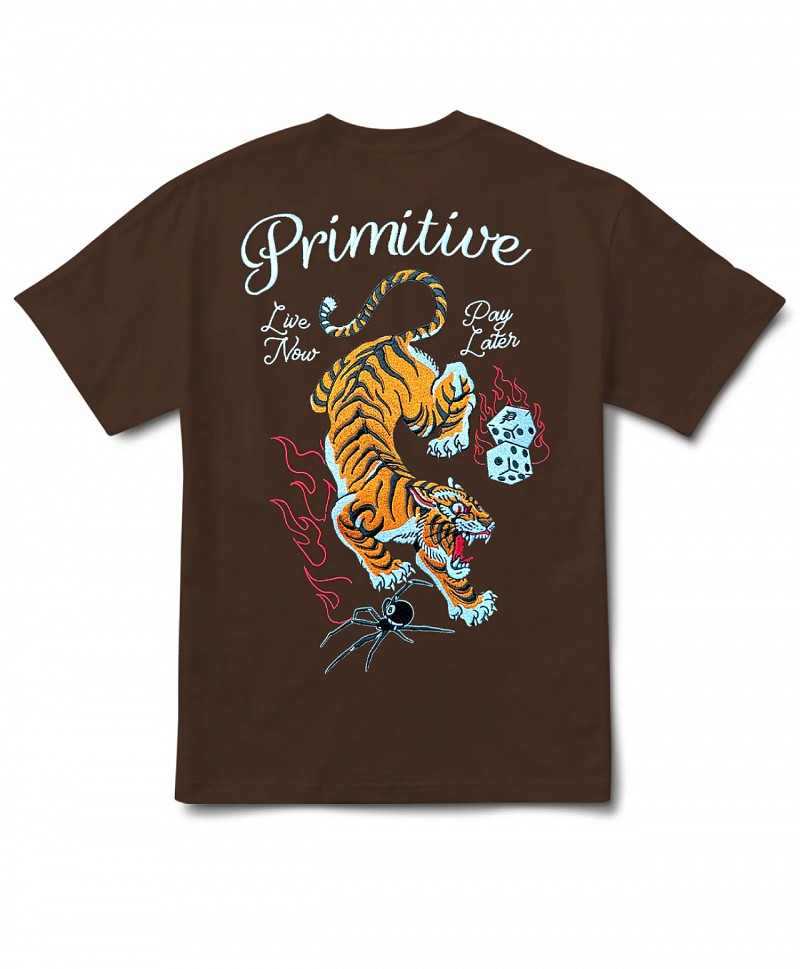 PRIMITIVE BIG CITY HEAVYWEIGHT TEE BROWN