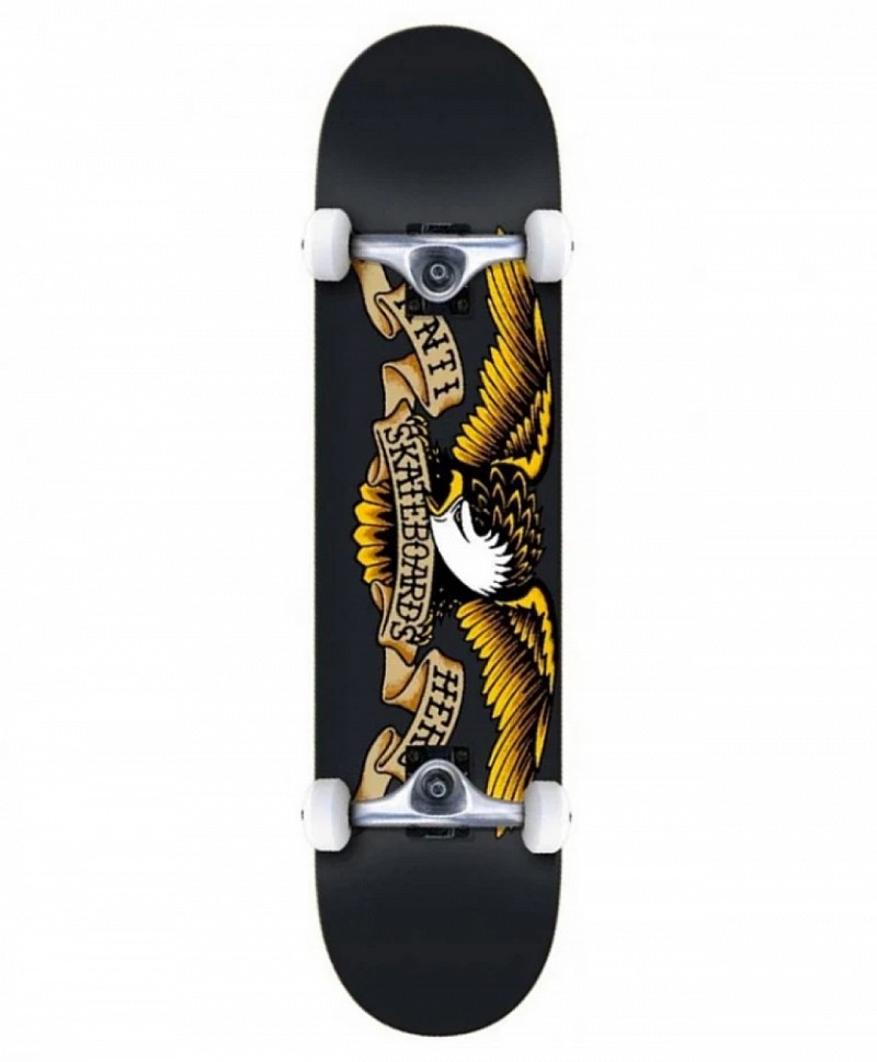 ANTIHERO CLASSIC EAGLE LARGE COMPLETE SKATEBOARD 8.25 BLACK