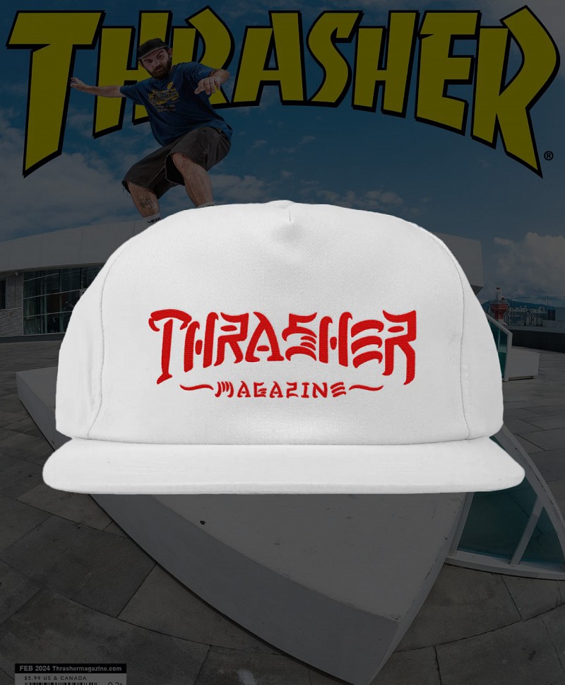 THRASHER THRASH & DESTROY SNAPBACK WHITE