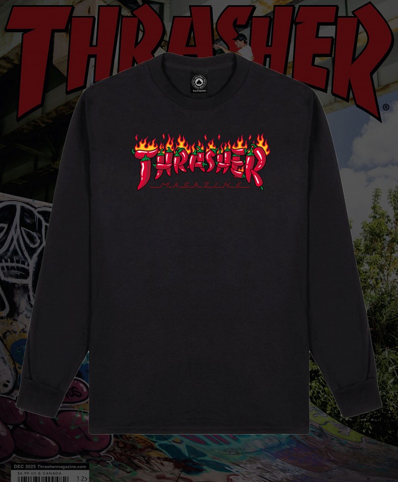THRASHER FUEGO LONG SLEEVE BLACK