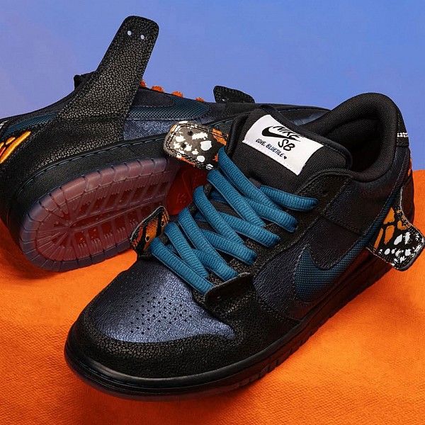 NIKE SB DUNK LOW PRO X BLUETILE BLACK/MARINA/WHITE/CAMPFIRE ORANGE