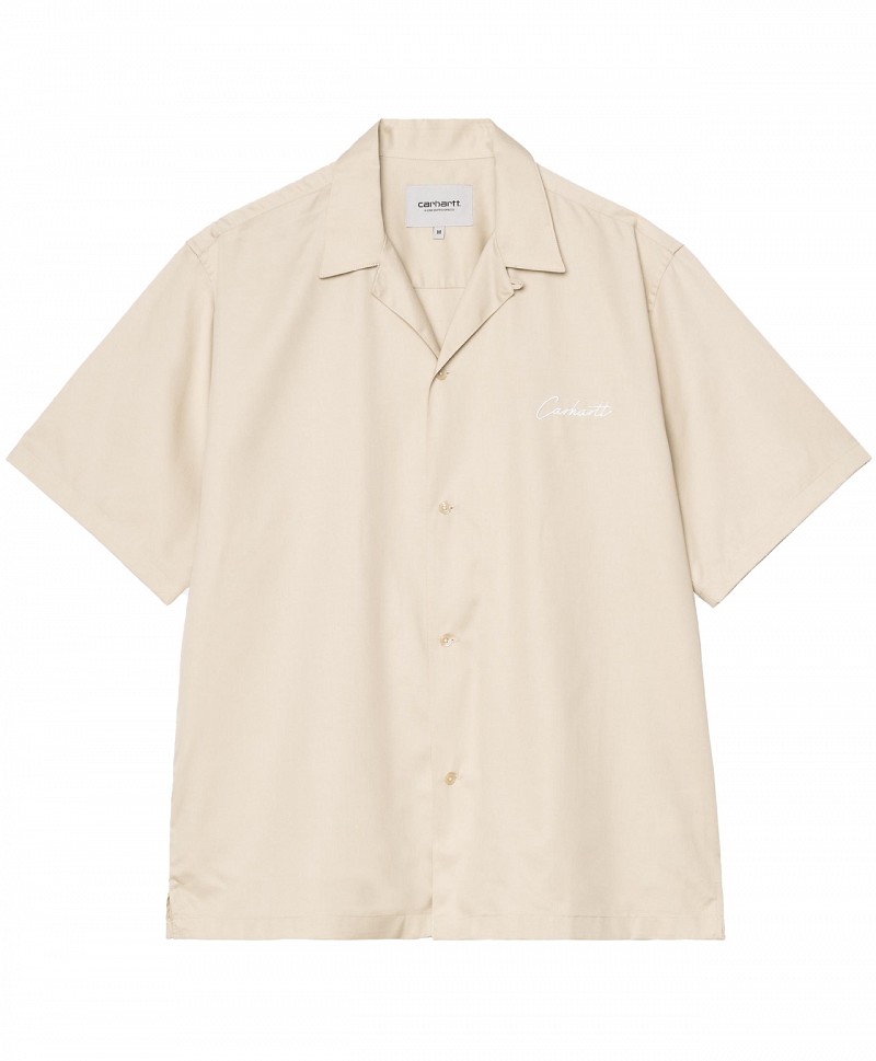 CARHARTT WIP DELRAY SHIRT STONE/WHITE