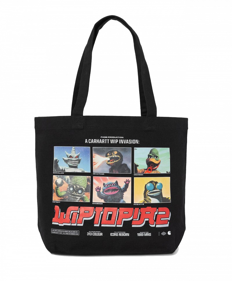 CARHARTT WIP WIPTOPIA 2 TOTE BAG BLACK