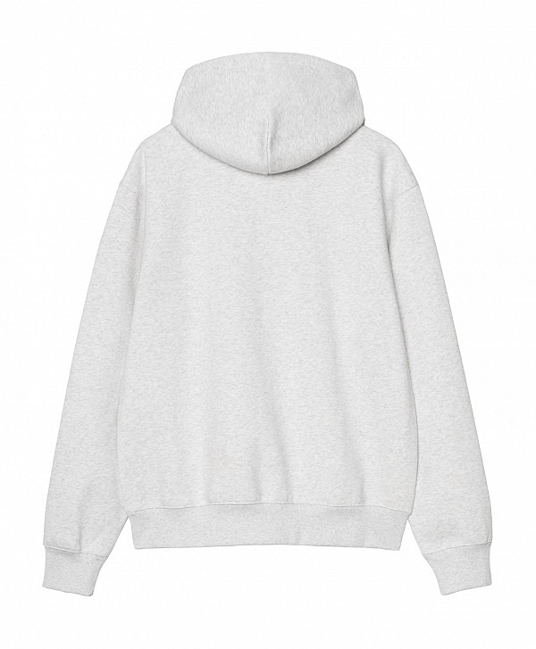 CARHARTT WIP LOGO HOOD ASH HEATHER/GRAPHITE