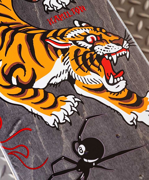 PRIMITIVE HAMILTON BIG CITY SKATE DECK 8.125" BLACK