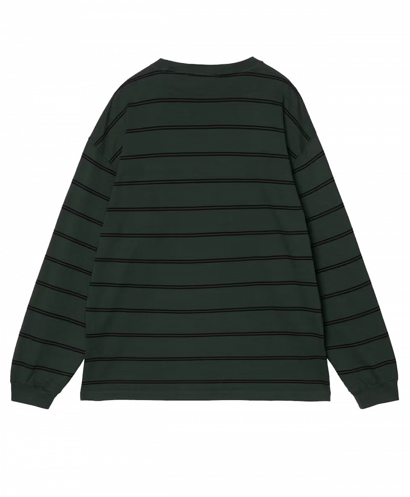 CARHARTT WIP CARDONA POCKET LONG SLEEVE DARK SCARAB/NATURAL GARMENT DYED
