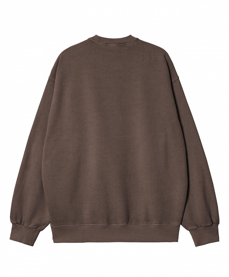 CARHARTT WIP VISTA CREW TOBACCO GARMENT DYED