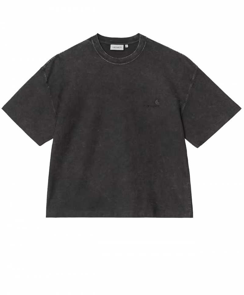 CARHARTT WIP LAMBERT TEE BLACK MOON WASH