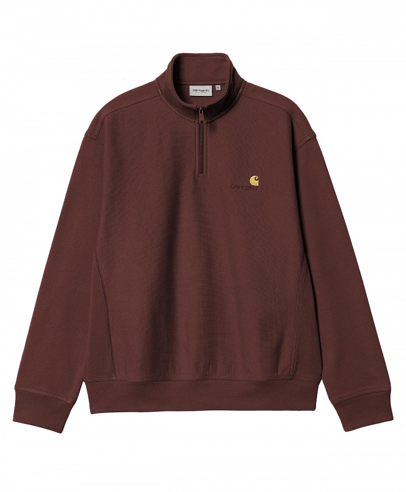 CARHARTT WIP AMERICAN SCRIPT HALF-ZIP AMARONE