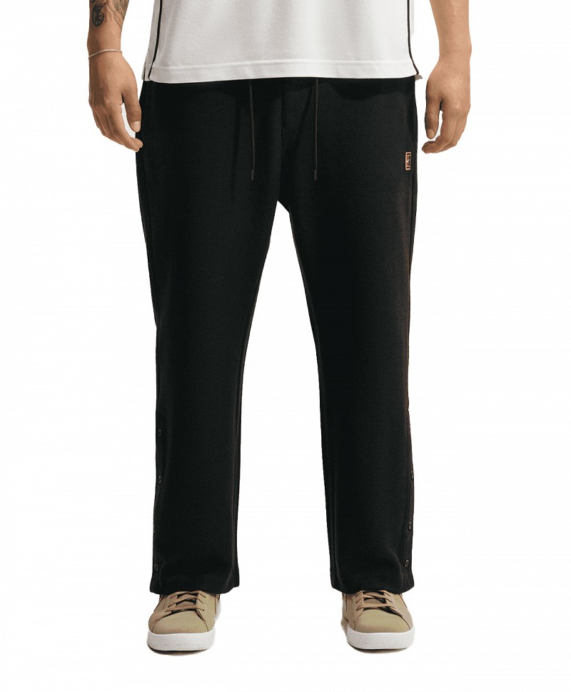 NIKE CLUB RULES OPEN-HEM FRENCH TERRY PANTS BLACK