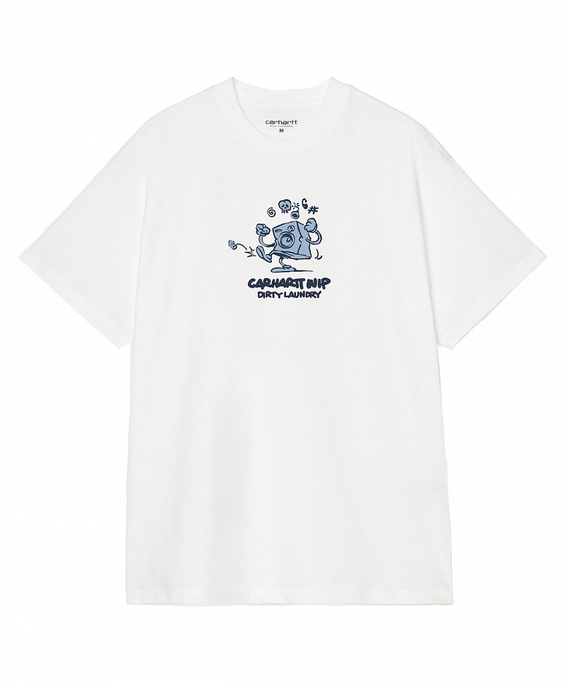 CARHARTT WIP DIRTY LAUNDRY TEE WHITE