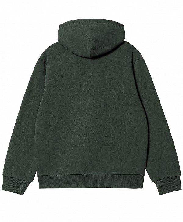CARHARTT WIP LOGO HOOD DARK SCARAB/PALISANDER