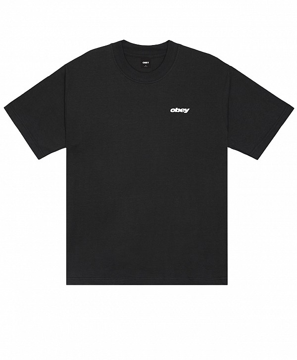 OBEY SHIELDS HEAVYWEIGHT TEE VINTAGE BLACK