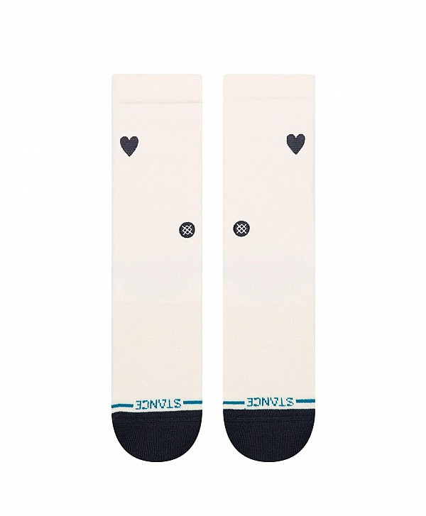 STANCE WOMENS HEART CREW SOCKS CANVAS