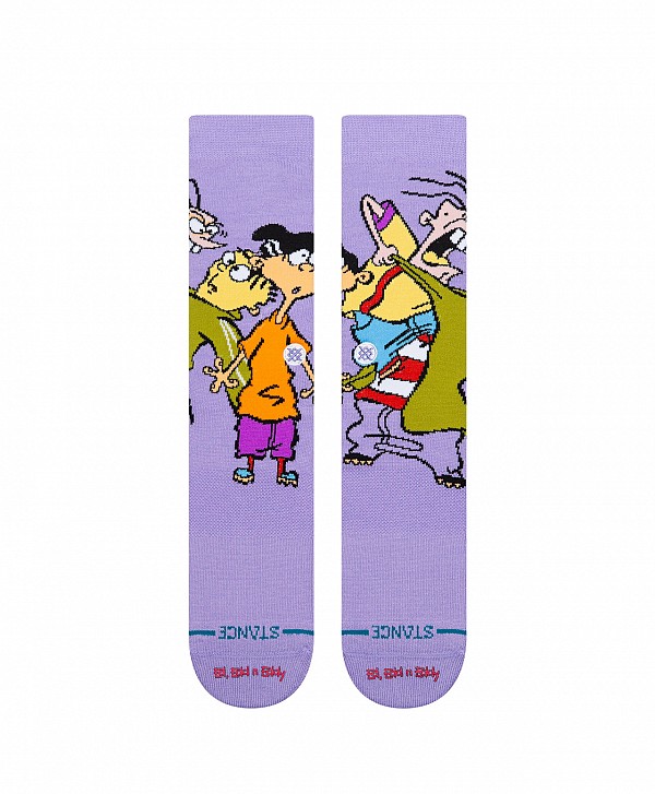 STANCE X CARTOON NETWORK ED EDD EDDY CREW SOCKS PURPLE