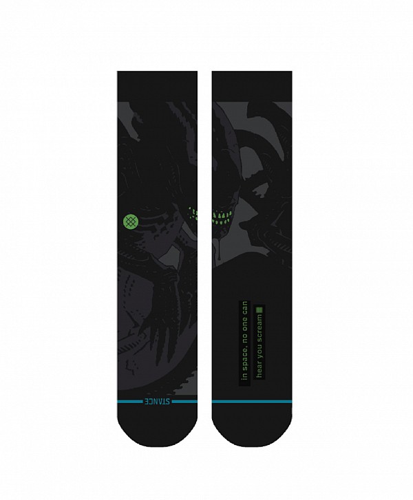 STANCE X ALIEN CREW SOCKS BLACK