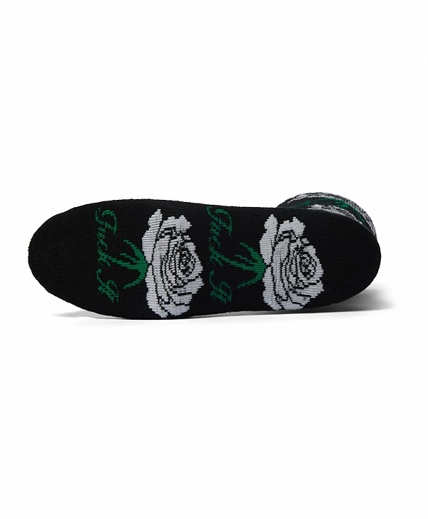 HUF FUCK IT ROSE CREW SOCKS BLACK