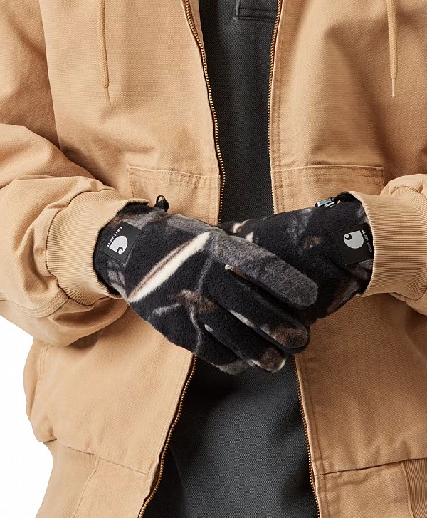CARHARTT WIP BLEVIN GLOVES CAMO FEATHER TREE/BLACK