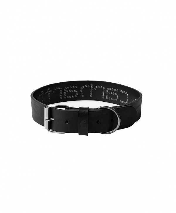 CARHARTT WIP SCRIPT STUDS DOG COLLAR SMALL/MEDIUM BLACK