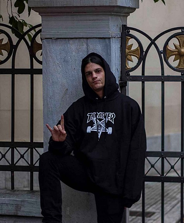 THRASHER SKATEGOAT HOOD BLACK