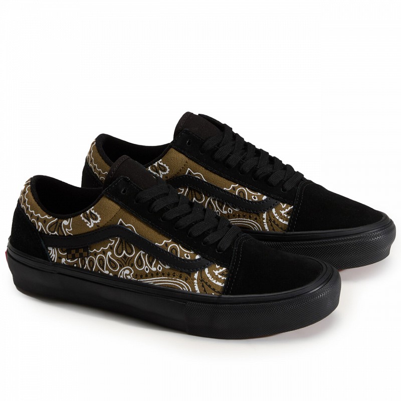 VANS SKATE OLD SKOOL BANDANA BLACK/OLIVE