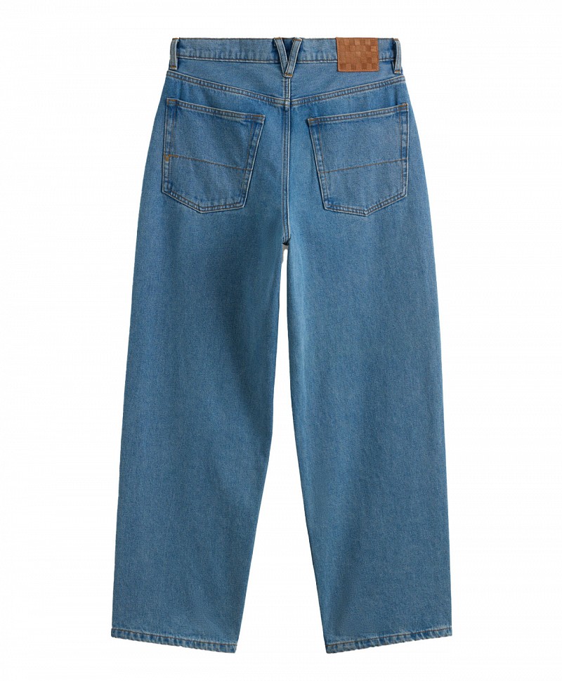 VANS CHECK-5 BAGGY DENIM PANTS STONEWASH/BLUE