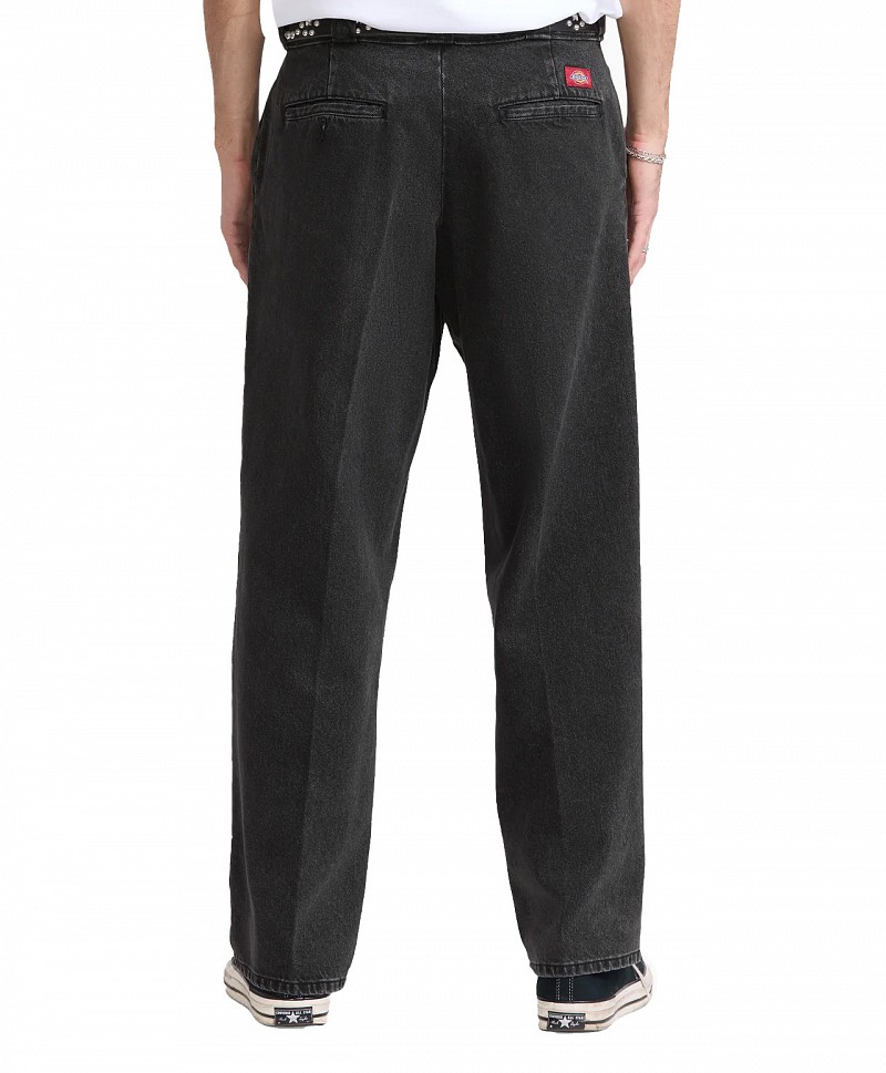 DICKIES 877 DENIM WORK PANTS BLACK WASH