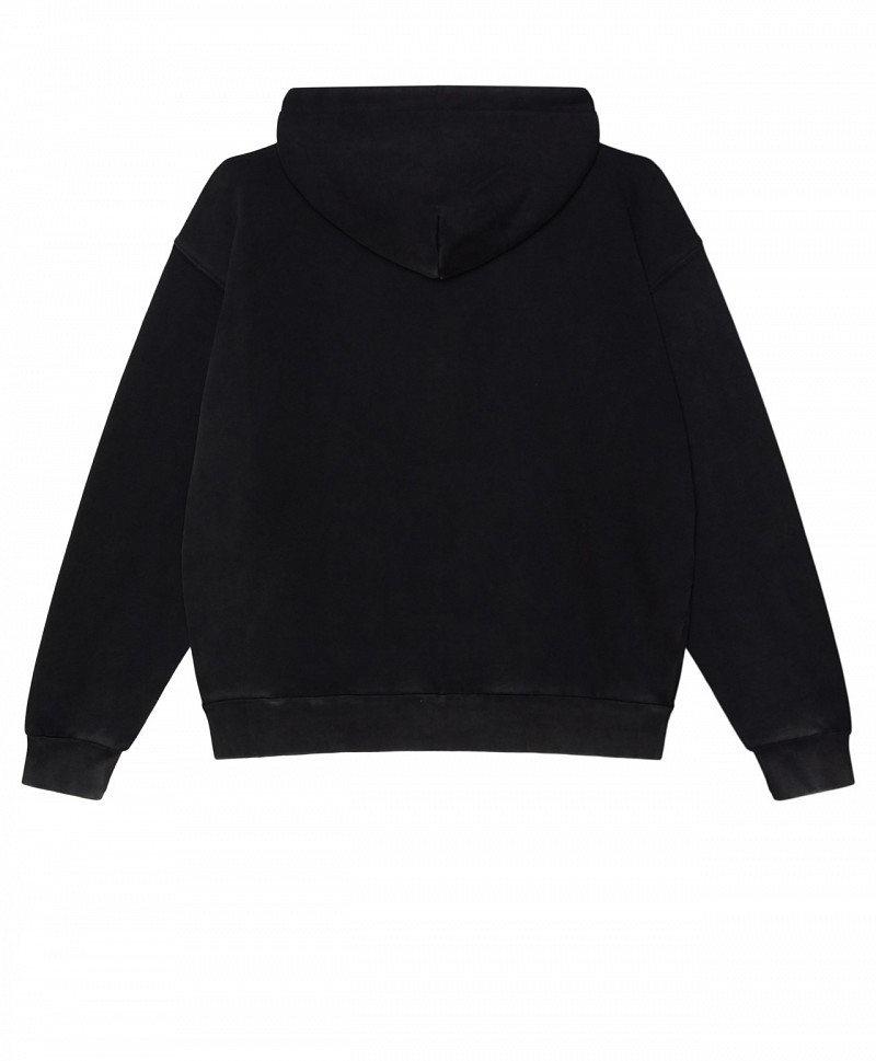 OBEY DRACO ZIP HOOD DUSTY BLACK LIMO