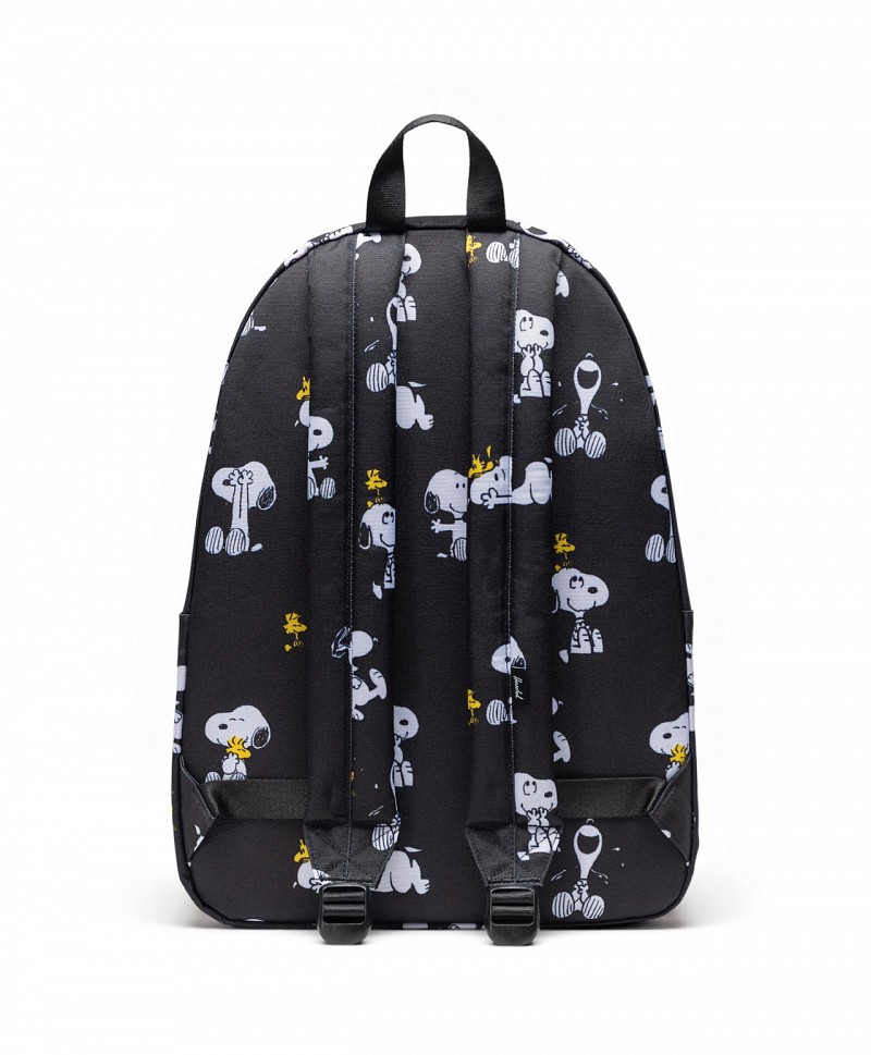 HERSCHEL X PEANUTS CLASSIC XL BACKPACK SNOOPY AND WOODSTOCK BLACK