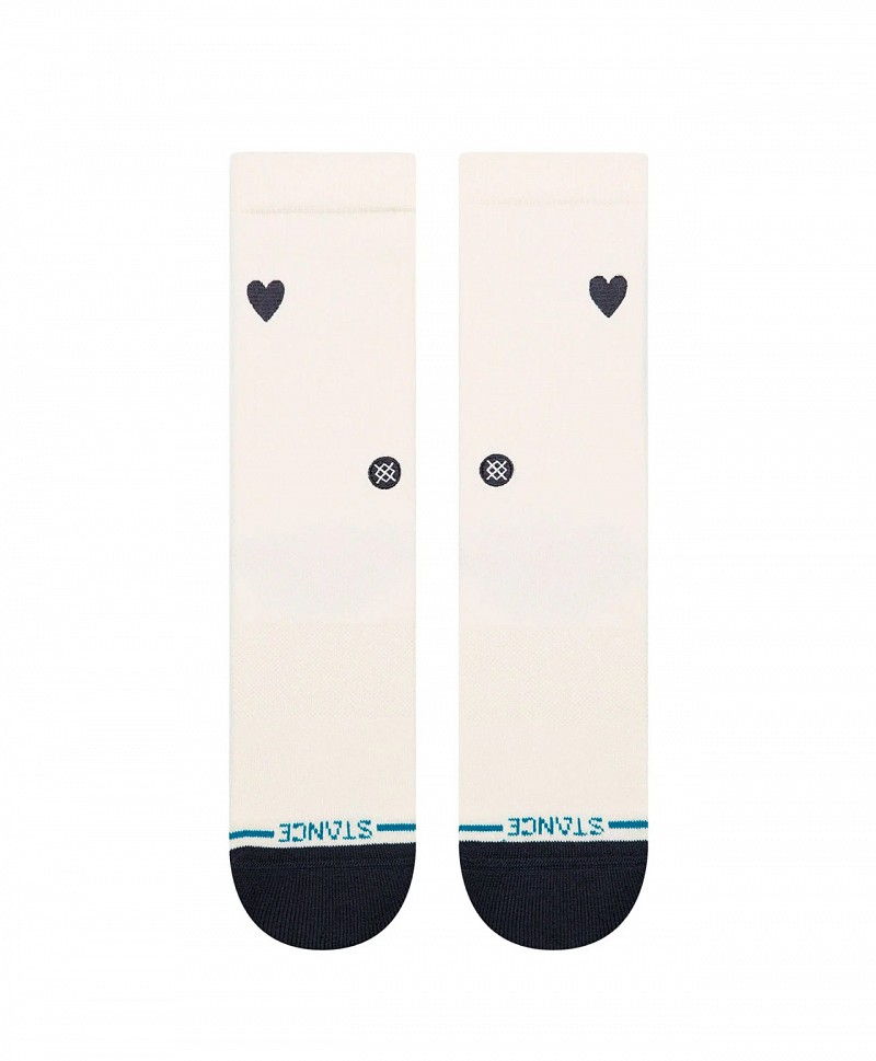 STANCE WOMENS HEART CREW SOCKS CANVAS
