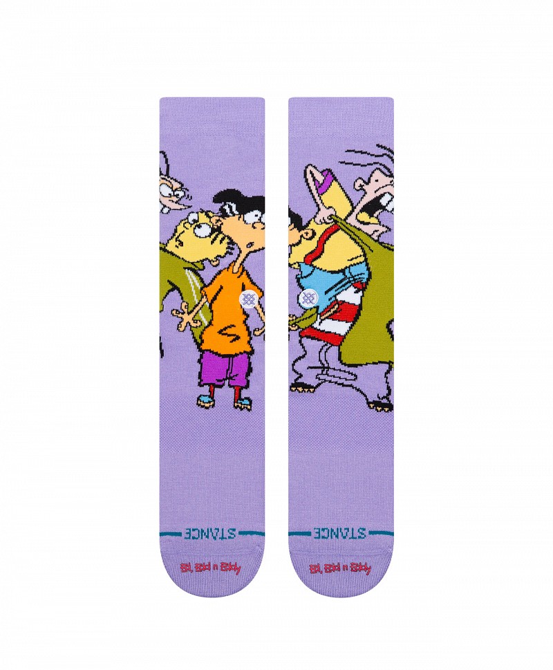 STANCE X CARTOON NETWORK ED EDD EDDY CREW SOCKS PURPLE