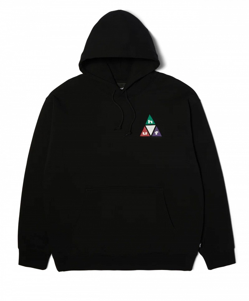 HUF PRISM TRIPLE TRIANGLE HOOD BLACK