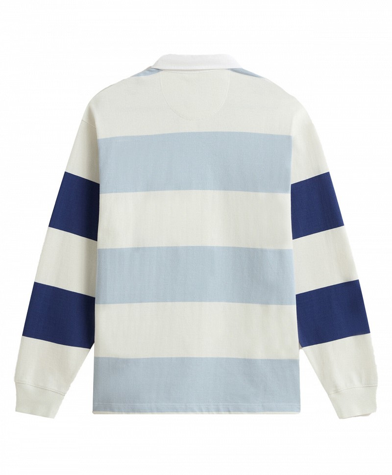 VANS WARD STRIPE RUGBY KNIT MARSHMALLOW/SOFT SLATE BLUE
