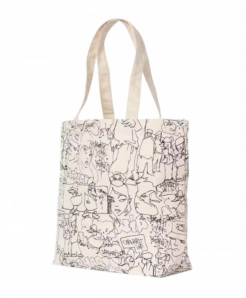 CARHARTT WIP BLINKERFLUID TOTE BAG BLINKERFLUID PRINT/BLACK